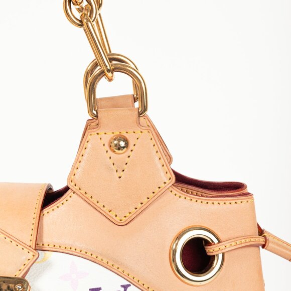 Louis Vuitton x Takashi Murakami Ursula White Multicolore Monogram Handbag - Picture 7 of 13